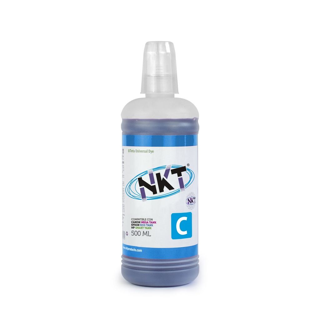 TINTA GENERICA UNIVERSAL DYE NKT CYAN 500ML