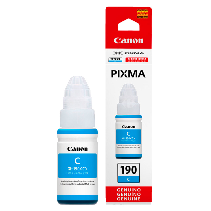 TINTA ORIGINAL CANON GI-190 CYAN 70ML