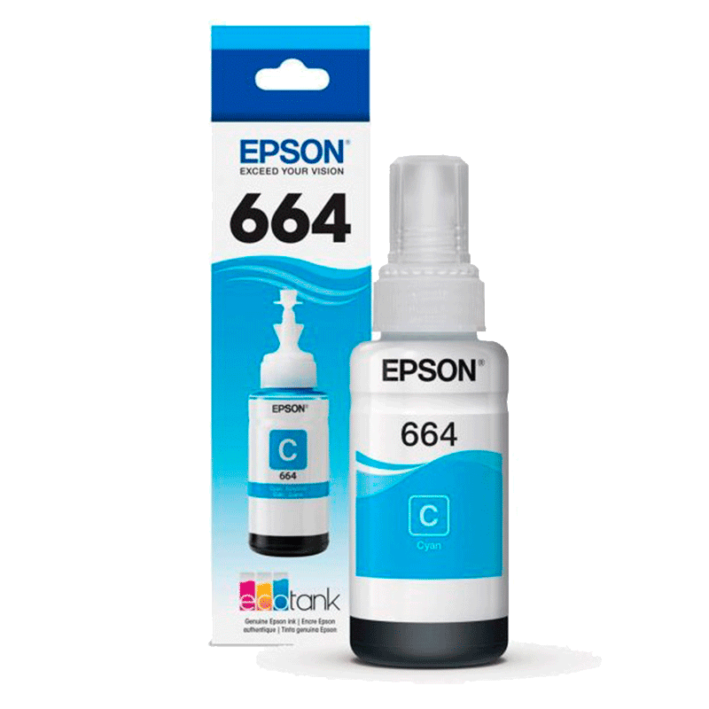 TINTA ORIGINAL EPSON T664220 CYAN 70ML L200/L220