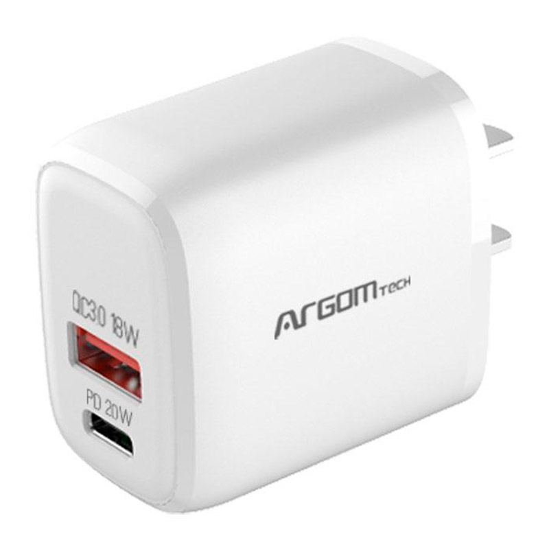 CARGADOR DE PARED ARGOM ARG-AC-0115WT USB-C 20W BLANCO