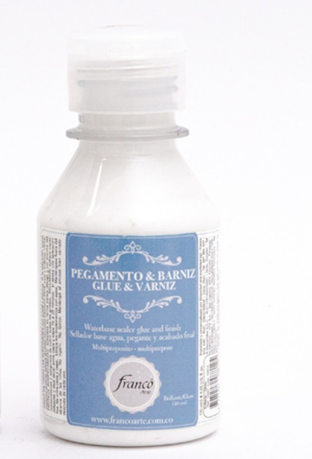 PEGAMENTO Y BARNIZ BRILLANTE 120 ML. 067 FRANCO ARTE