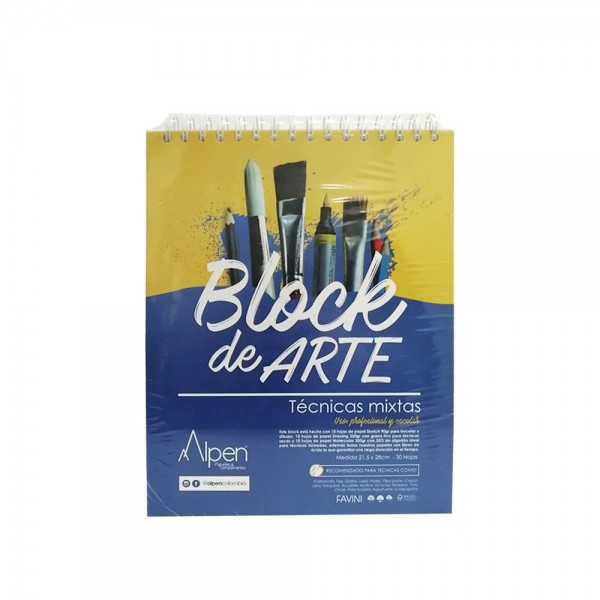 BLOCK PARA DIBUJO DRAWING 21.5 CM. X 28 CM. 200 G. 30 H. ALPEN