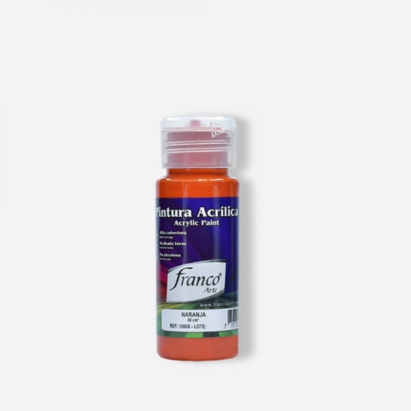 PINTURA ACRILICA 60 ML. 006 NARANJA FRANCO ARTE