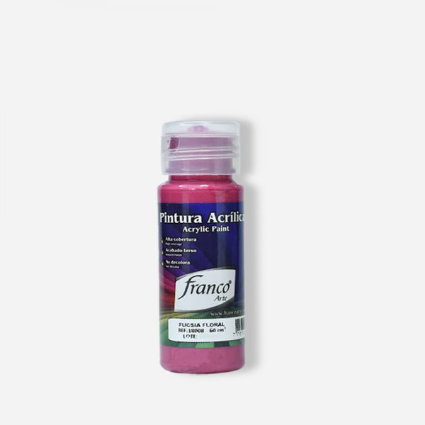 PINTURA ACRILICA 60 ML. 008 FUCSIA FLORAL FRANCO ARTE