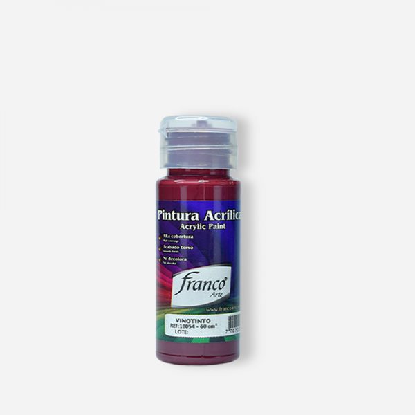 PINTURA ACRILICA 60 ML. 054 VINOTINTO FRANCO ARTE