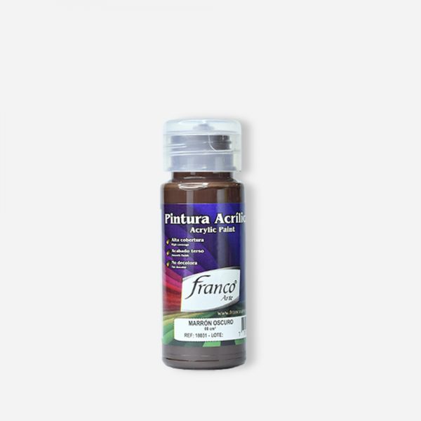 PINTURA ACRILICA 60 ML. 031 MARRON OSCURO FRANCO ARTE