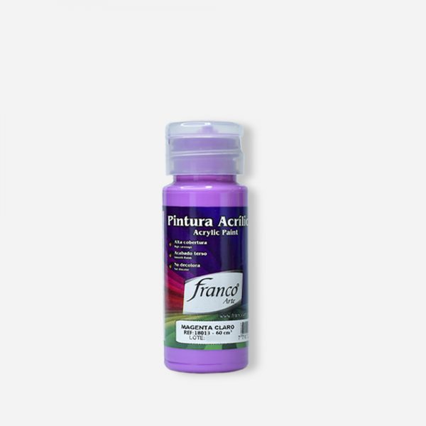 PINTURA ACRILICA 60 ML. 013 MAGENTA CLARO FRANCO ARTE