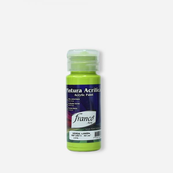 PINTURA ACRILICA 60 ML. 073 VERDE LIMON FRANCO ARTE