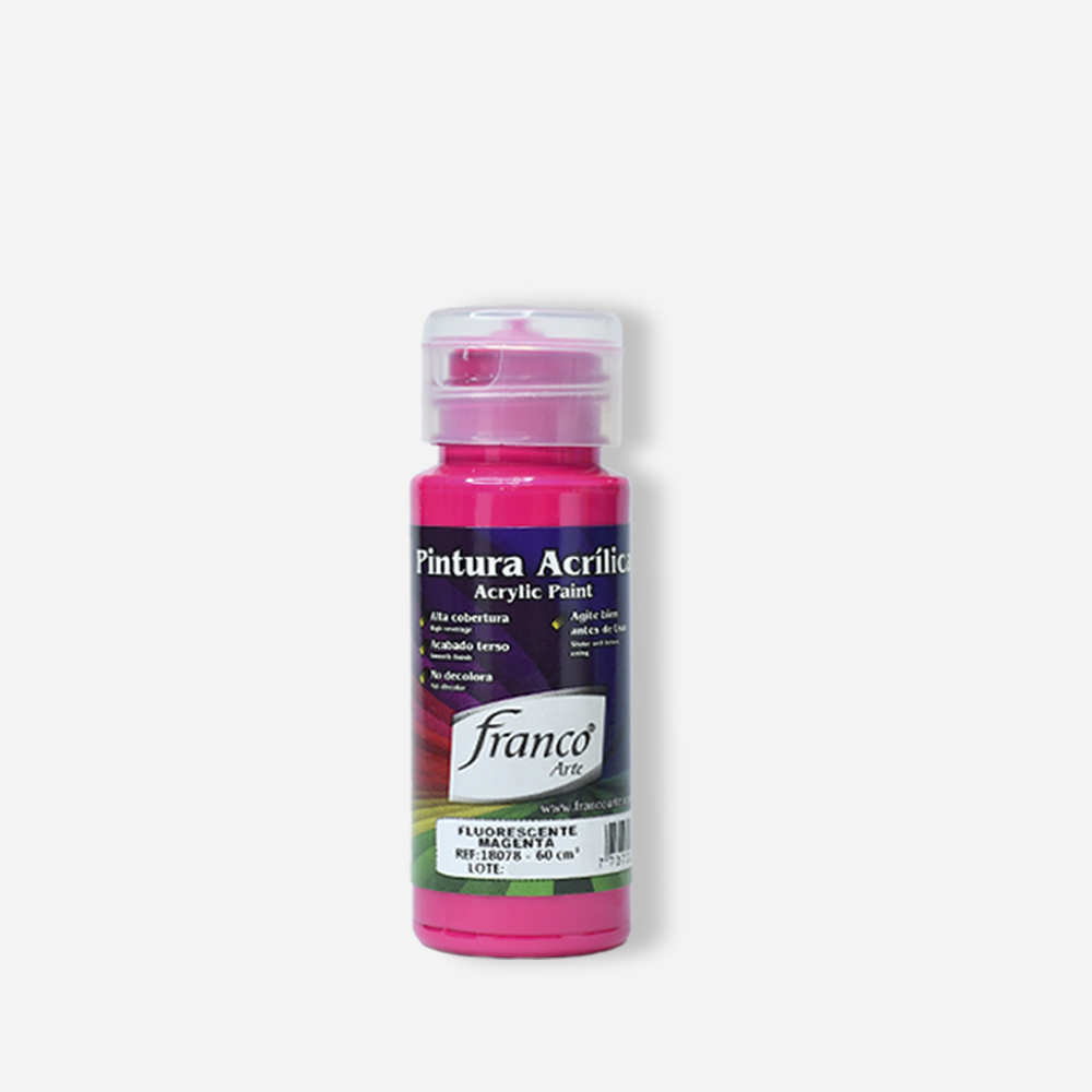 PINTURA ACRILICA 60 ML. 078 FLUOR MAGENTA FRANCO ARTE