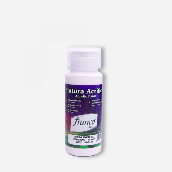 PINTURA ACRILICA 60 ML. 099  ROSA PASTEL FRANCO ARTE