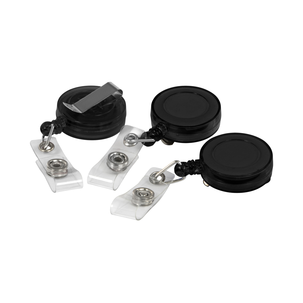 PORTA GAFETES MAE YO-10 TIPO YOYO PX10 NEGRO