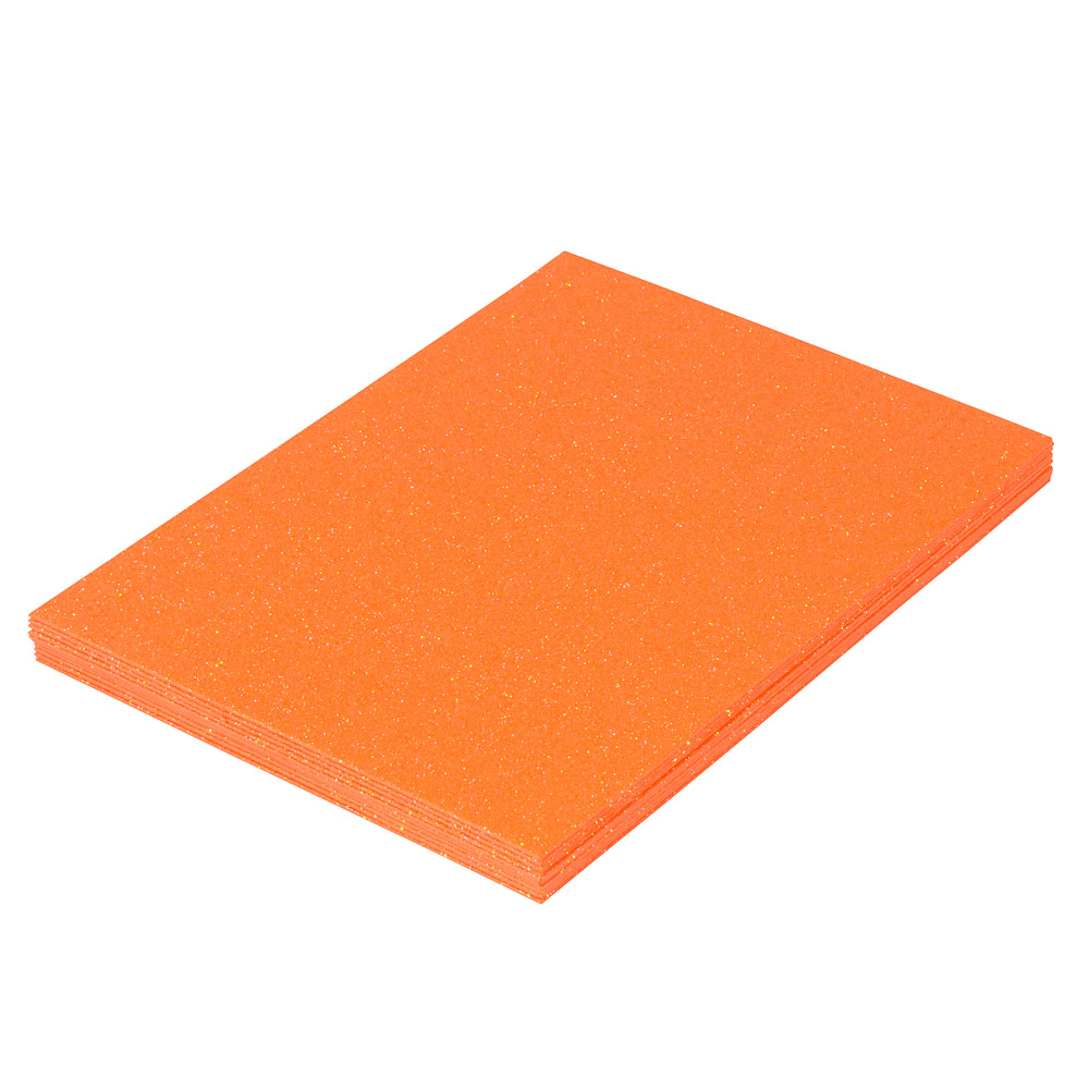 FOAMY CON DIAMANTINA FAST 8.5X11 ARCOIRIS NARANJA