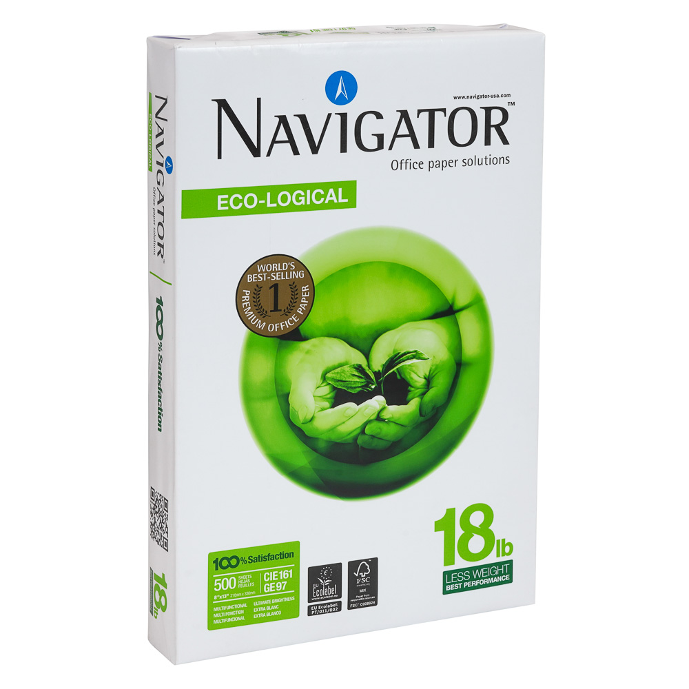 PAPEL BOND P/FOTOCOPIADORA NAVIGATOR 70GRS ECOLOGICO RESMA OFICIO