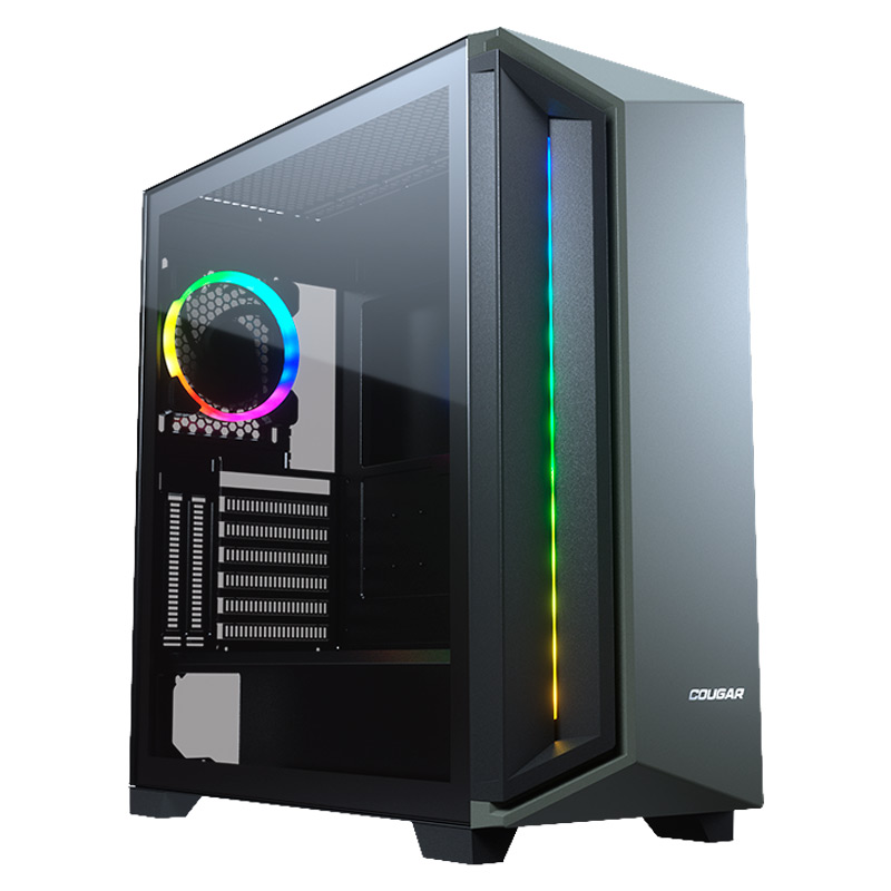 CASE GAMING COUGAR DARKBLADER XY VERDE MEDIA TORRE VIDRIO TEMPLADO ATX (SIN FUENTE)