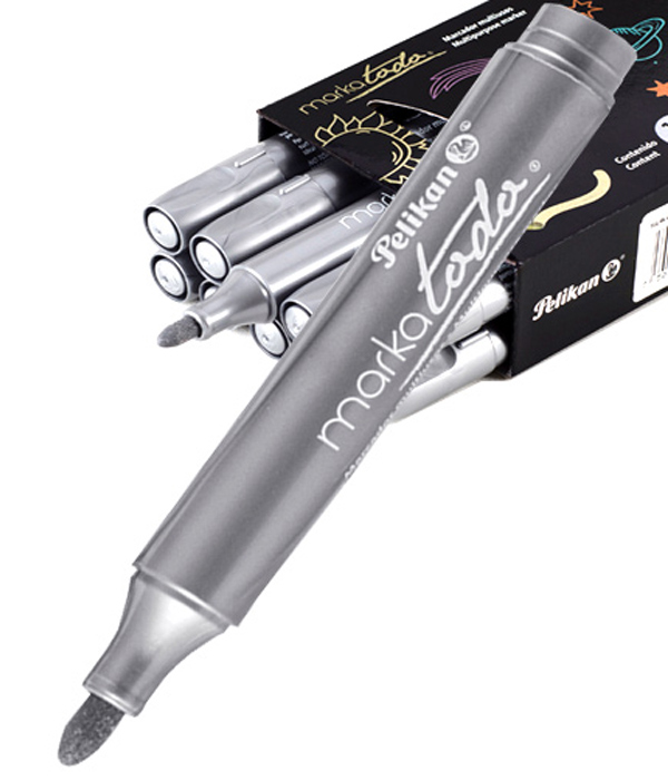 MARCADOR ESPECIAL PELIKAN 30262125 MARKATODO PLATA