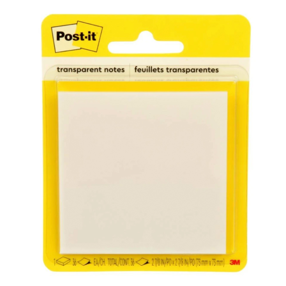 BLOCK POST IT 660-TRSPT 2-7/8″X2-7/8 TRANSPARENTE