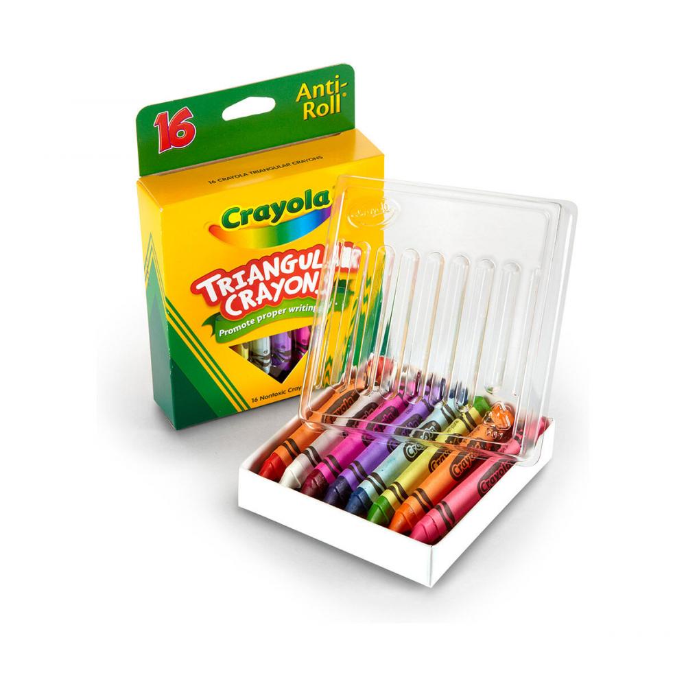 CRAYON DE CERA CRAYOLA  TRIANGULAR 16 COLORES