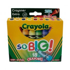 CRAYON DE CERA CRAYOLA EXTRA JUMBO 18 COLORES