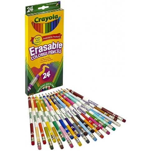 CRAYON DE MADERA BORRABLE CRAYOLA 24 COLORES