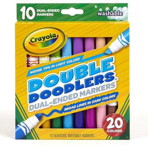 MARCADOR DOBLE PUNTA GRUESO CRAYOLA 10 COLORES