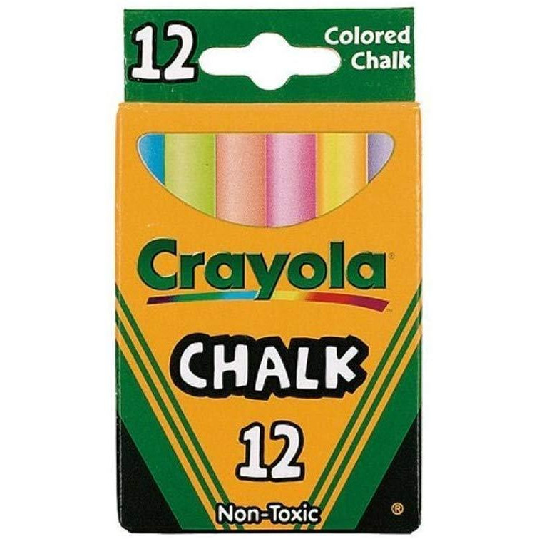 YESOS ANTIPOLVO COLORES CRAYOLA 12 BARRAS