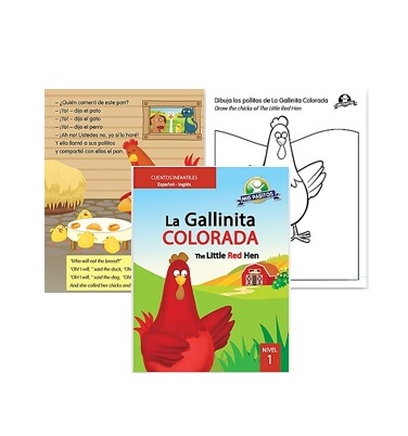 LIBRO DE CUENTO LA GALLINITA COLORADA