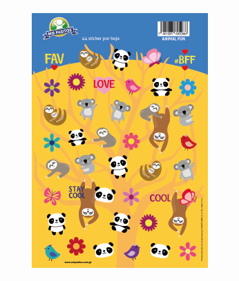 STICKERS INDIVIDUAL ANIMAL FUN-GATITAS