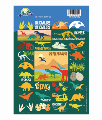 STICKERS INDIVIDUAL DINOSARIOS - DEPORTES