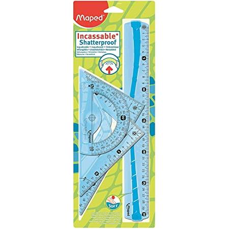 ESTUCHE GEOMETRICO MAPED 244304 MAXI KIT FLEX, TRANSPARENTE