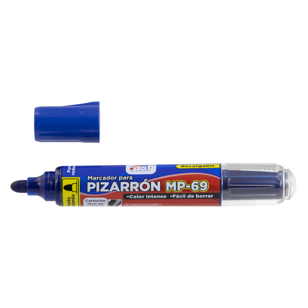 MARCADOR FAST PIZARRA MP-69 RECARGABLE BX1 AZUL