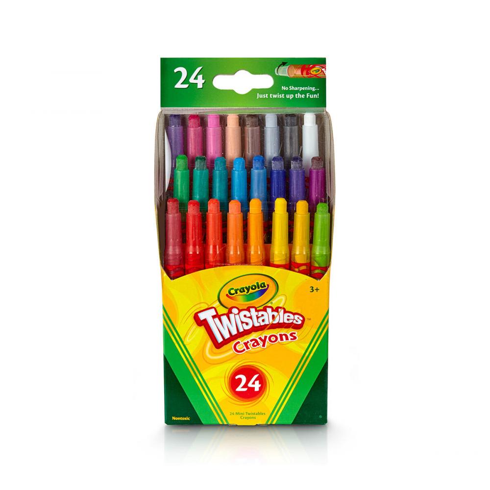 CRAYOLA CRAYON DE CERA MINI TWISTABLE 24 COLORES