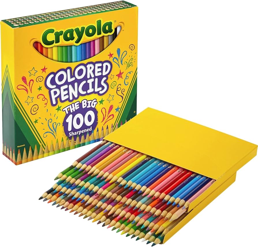 CRAYOLA CRAYON MADERA LARGO 100 COLORES