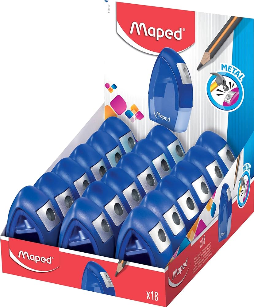 SACAPUNTAS MAPED 506800 TONIC 1 AGUJERO, C/DEPOSITO COLORES SURTIDOS