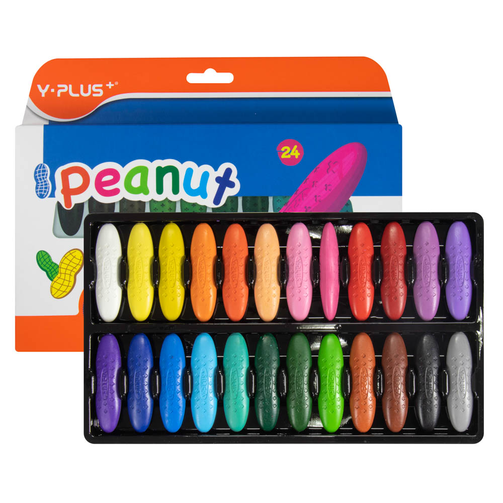 CRAYON DE CERA Y-PLUS CR190118 PEANUT 24 COLORES