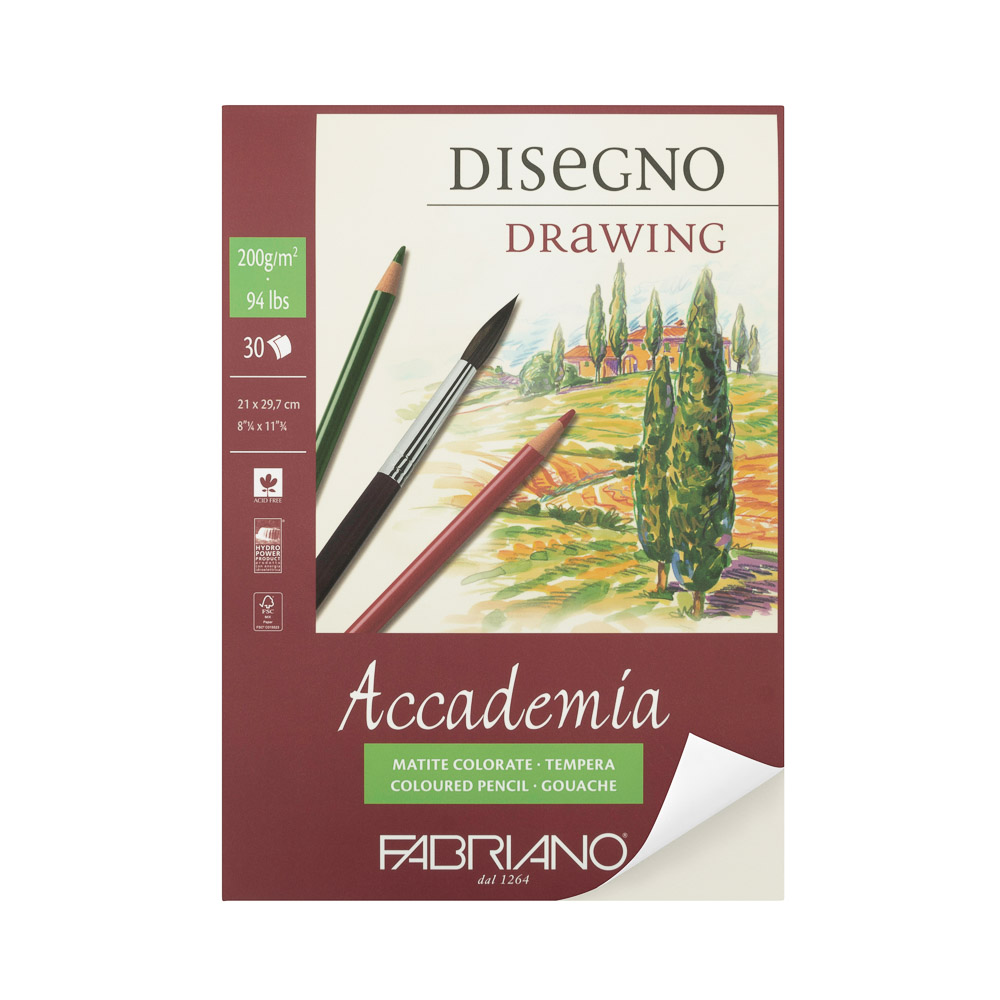 BLOCK ACADEMIA FABRIANO 41202129 30H. 200GR. 8.25X11.75″