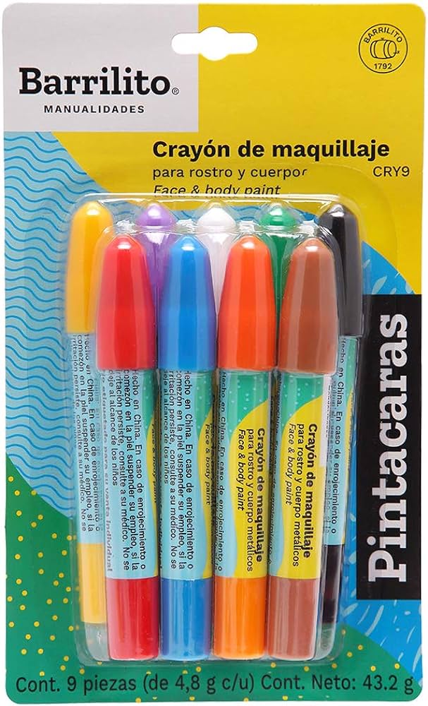 CRAYONES BARRILITO CRY9 PINTA CARITAS 9 COLORES