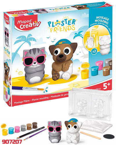 JUGUETE EDUCATIVO MAPED CREATIV 907207 PLASTER FRIENDS MOLDES P/YESO SUMMER VARIOS