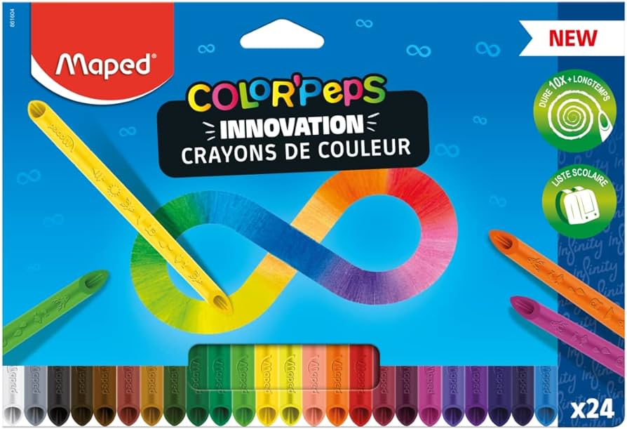 CRAYON MAPED 861601 COLOR'PEPS INFINITY 100% MINA CX24 COLORES