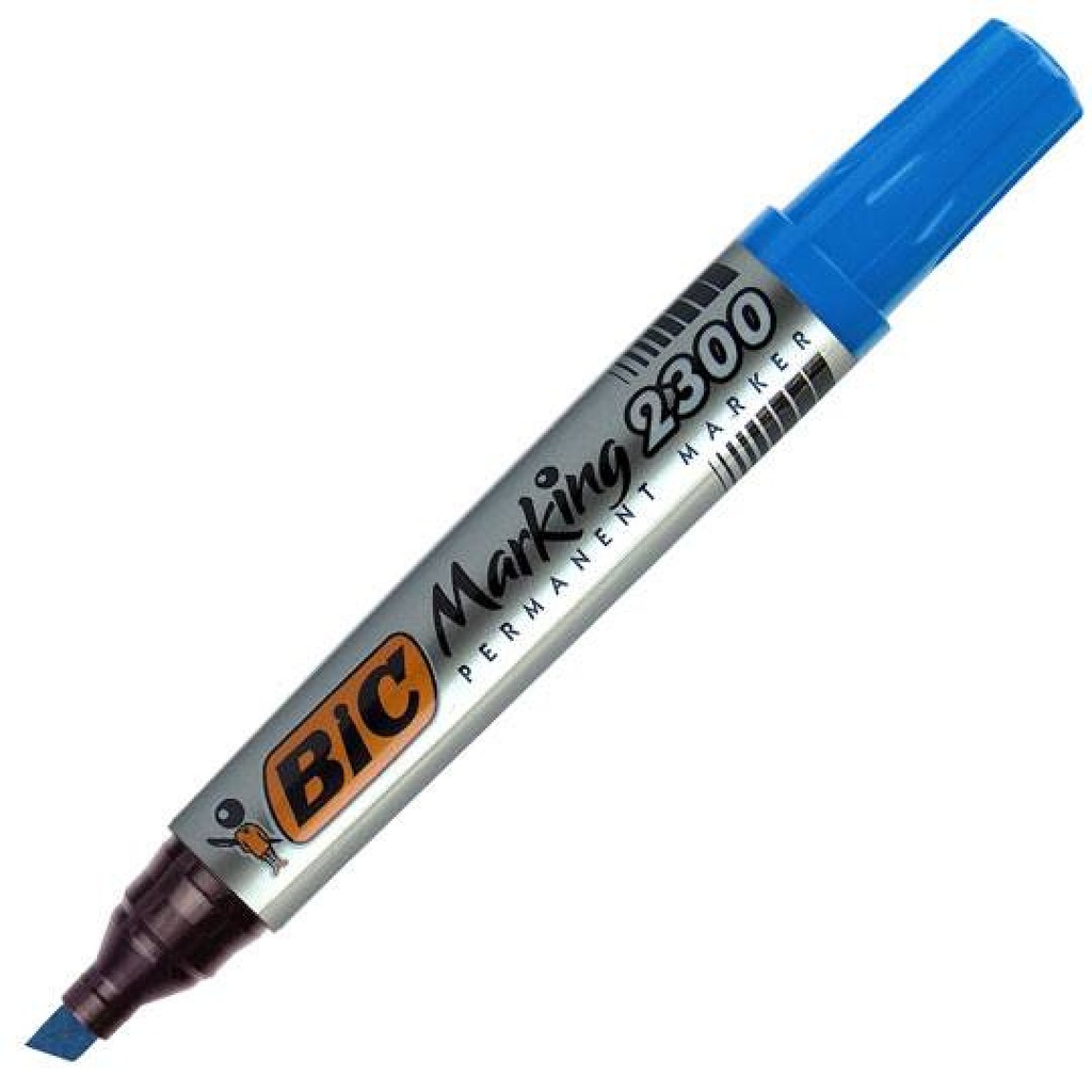 MARCADOR PERMANENTE BIC GRUESO PUNTA BISELADA AZUL