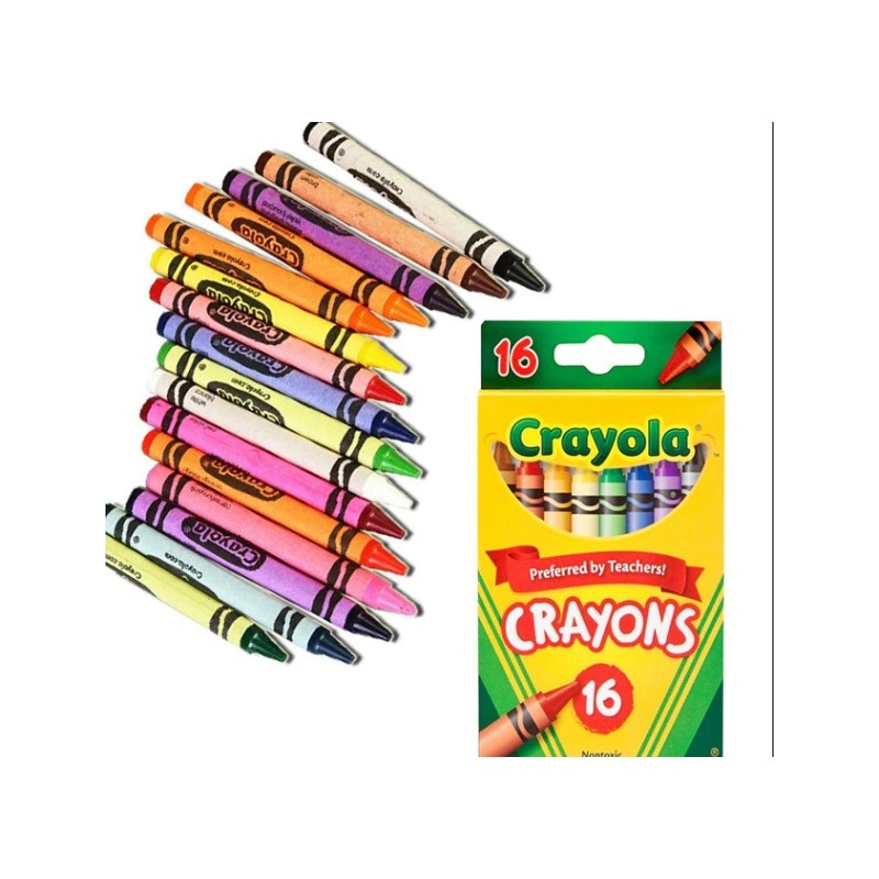 CRAYOLA CRAYON CERA 16 COLORES STANDARD