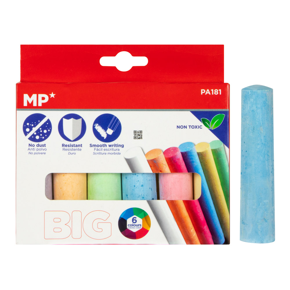 YESO COMPRIMIDO MP PA181 JUMBO 6 BARRAS DE COLORES (6X6)