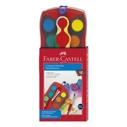 [51657] ACUARELA FABER CASTELL 125023 12 COL+TUBO PINTURA BLANCA 