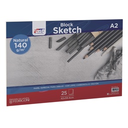 [17315-A2] BLOCK SKETCH FAST 25H. 140GR. A-2 NATURAL