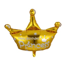 [18261-3] GLOBO FAST DECORATIVO CORONA DORADO (20X25)