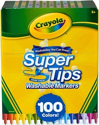 [C585100] SUPER TIPS WASHABLE MARKERS 100 COLORS CRAYOLA