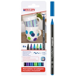 [15753] MARCADOR P/PORCELANA EDDING 4200-006 6 COLORES FRIOS