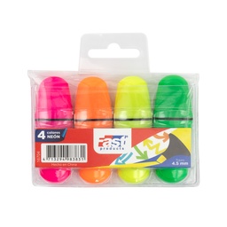 [16704] MARCADOR RESALTADOR FAST MINI ESTUCHE DE 4 COL