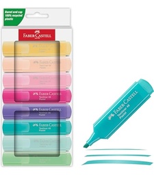 [17460] MARCADOR RESALTADOR FABER CASTELL 8 COLORES PASTEL