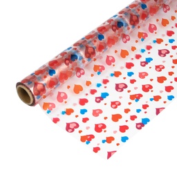 [17451-9] PLASTICO DECORADO FAST ROLLO 50CM.X20M 13-1 CORAZONES