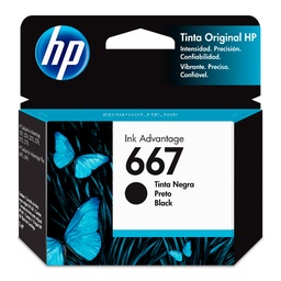 [3YM79AL] CARTUCHO ORIGINAL HP 667 NEGRO 